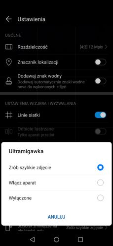 Huawei Nova 5T - interfejs aparatu fotograficznego