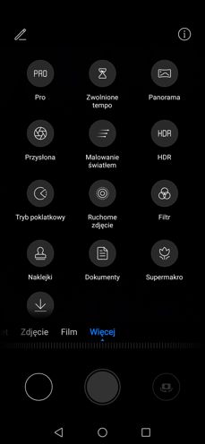 Huawei Nova 5T - interfejs aparatu fotograficznego