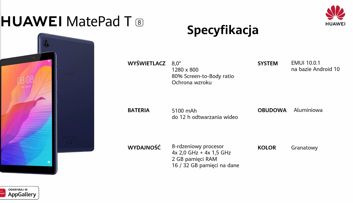 Huawei MatePad T8 - specyfikacja i cena