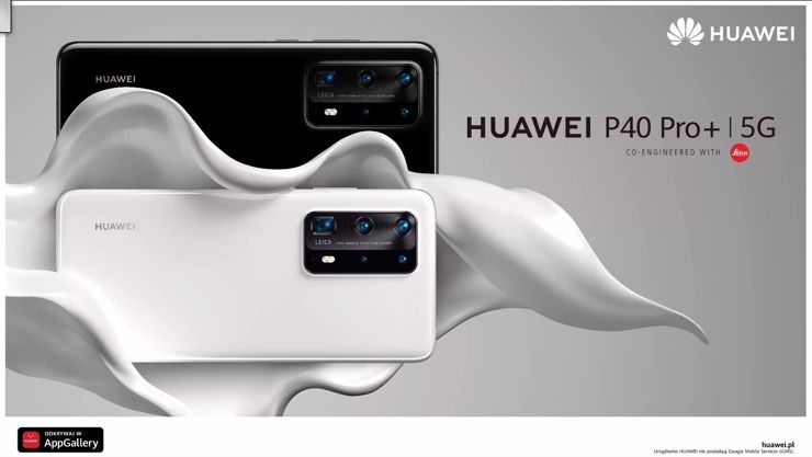 Huawei P40 Pro+ w czerni i bieli z 5G Huawei P40 Pro+ w czerni i bieli z 5G