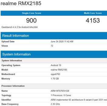 Plakat reklamujący C11 i wyniki z Geekbench Plakat reklamujący C11 i wyniki z Geekbench