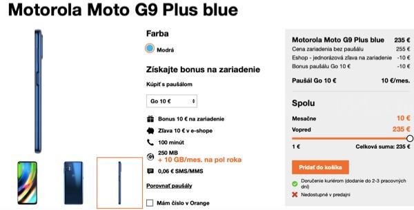 Motorola Moto G9 Plus w Orange