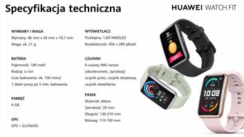Huawei Watch Fit - specyfikacja techniczna i polskie ceny