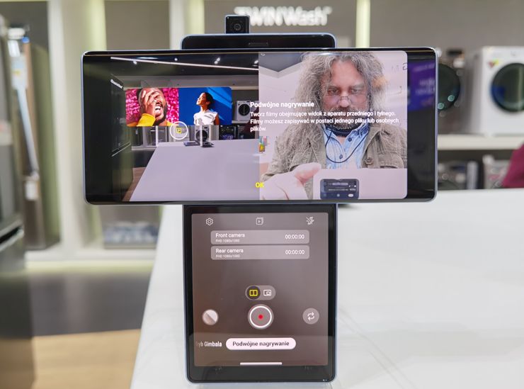 LG Wing - film z obu aparatów jednocześnie