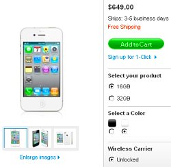 iPhone 4 without simlock