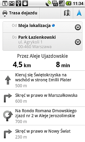 Nawigacja w Mapach Google Nawigacja w Mapach Google