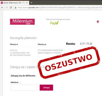 Tak wygląda sfałszowana strona płatności Tak wygląda sfałszowana strona płatności