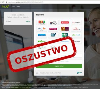 Tak wygląda sfałszowana strona płatności Tak wygląda sfałszowana strona płatności