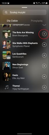 Znajdujemy nalepkę i wybieramy utwór