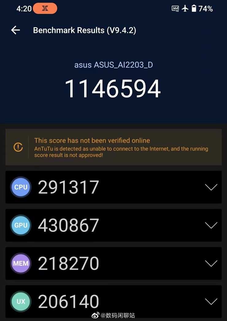 ROG Phone 6D w benchmarku