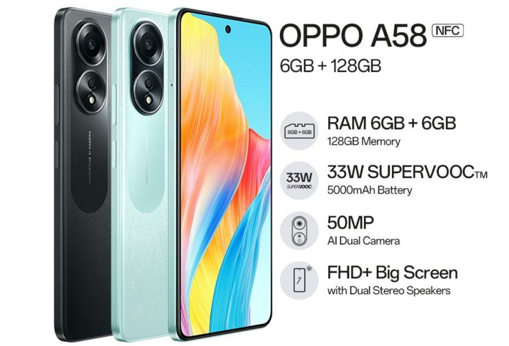 Krótka specyfikacja Oppo A58