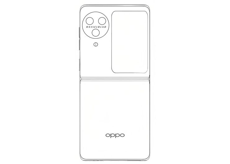 Zarys sylwetki Oppo Find N3 Flip Zarys sylwetki Oppo Find N3 Flip