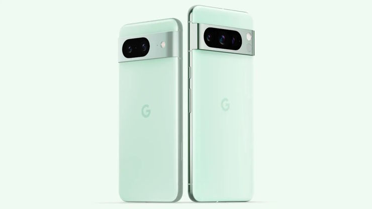 Pixel 8 i Pixel 8 Pro w wersji Mint