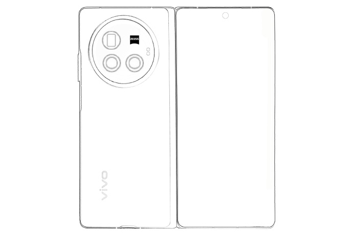 Zarys sylwetki Vivo X Fold3 Zarys sylwetki Vivo X Fold3