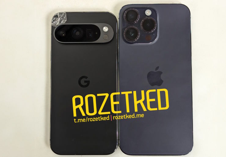 Google Pixel 9 Pro obok iPhone 15 Pro Max Google Pixel 9 Pro obok iPhone 15 Pro Max