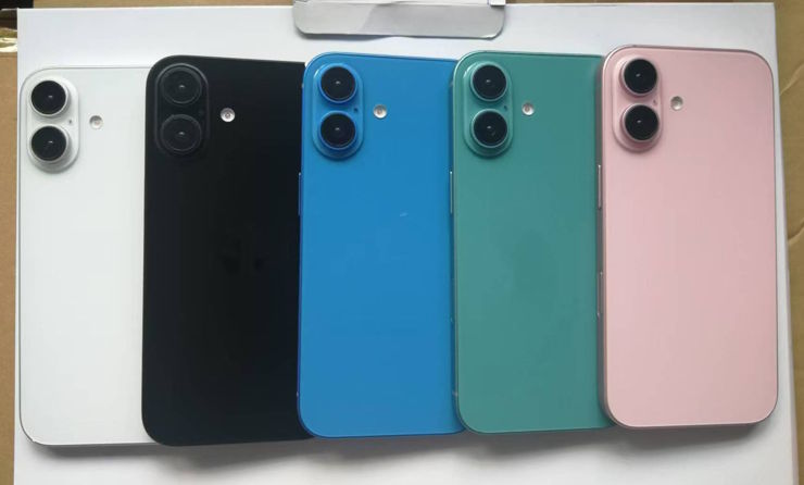 Makiety iPhone 16 w pięciu opcjach kolorystycznych