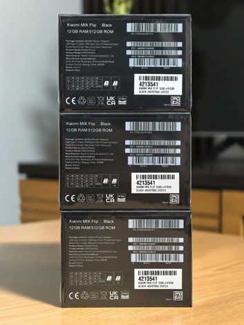 Informacje na opakowaniach Xiaomi Mix Flip