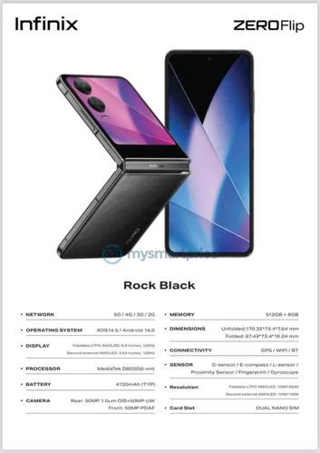 Specyfikacje Infinix Zero Flip 5G Specyfikacje Infinix Zero Flip 5G