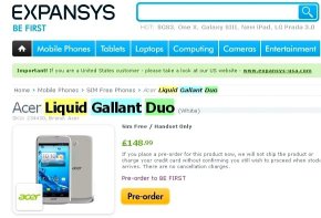 Acer Liquid Gallant Duo Acer Liquid Gallant Duo