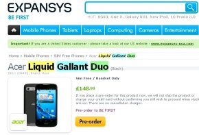 Acer Liquid Gallant Duo Acer Liquid Gallant Duo