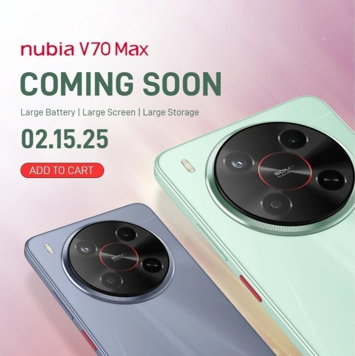 Zapowiedź premiery smartfona Nubia V70 Max na 15 lutego