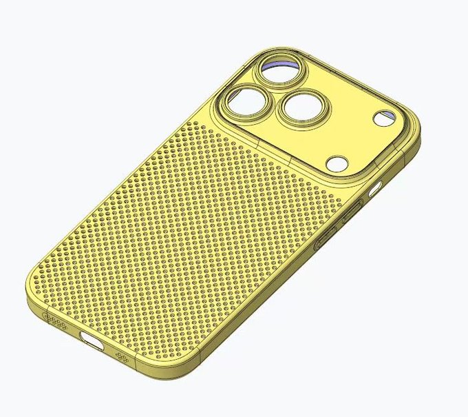 Szkic pokrowca na iPhone 17 Pro