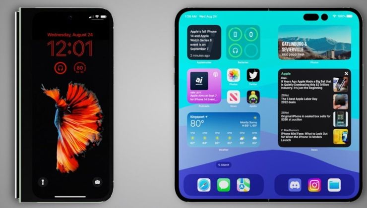 Rendery składanego iPhone'a