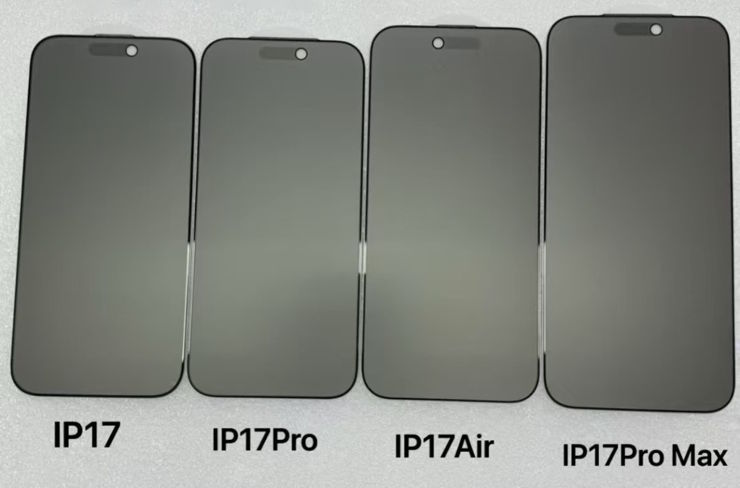 Kształt smartfonów z serii iPhone 17 z przodu - znajdź różnicę!