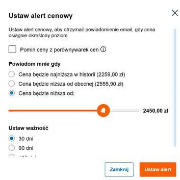 Funkcja Alertów Cenowych