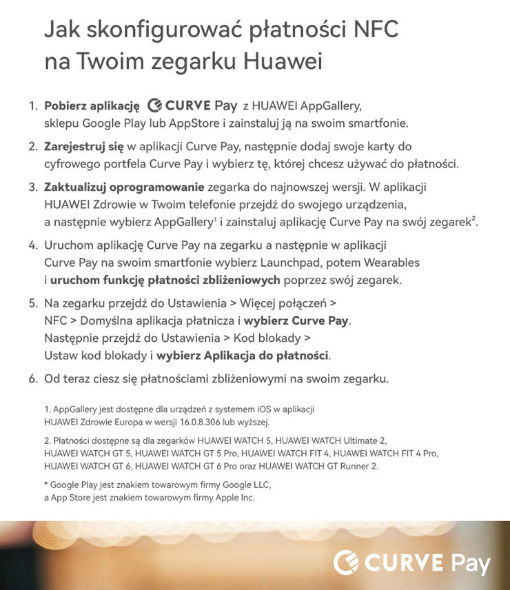 Instrukcja konfiguracji płatności na zegarku Huawei Instrukcja konfiguracji płatności na zegarku Huawei