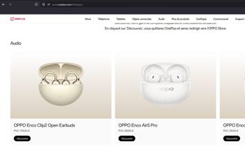 Strony francuskiego OnePlusa i Oppo
