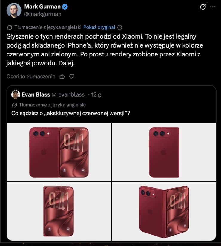 Mark Gurman podejrzewa Xiaomi... Mark Gurman podejrzewa Xiaomi...