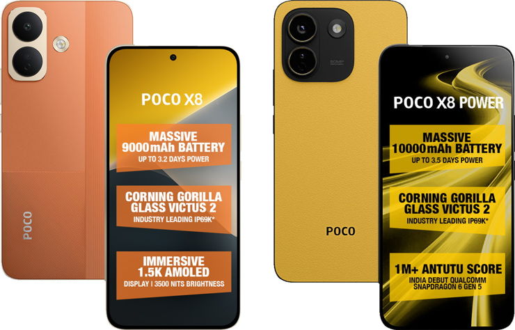 POCO X8 5G i POCO X8 Power 5G debiutują z mega-bateriami w niskiej cenie