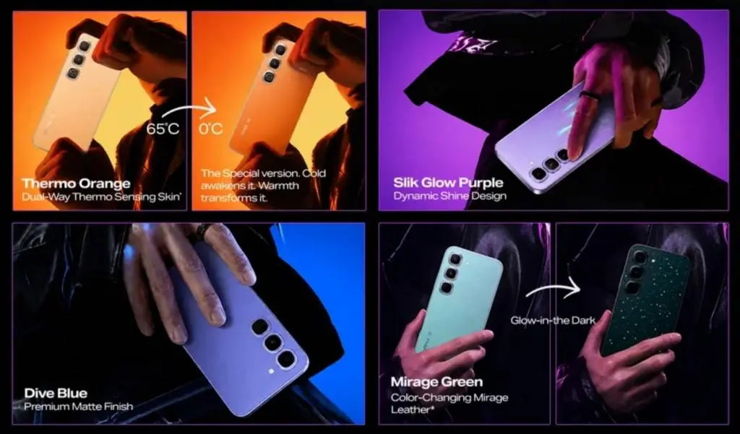 Warianty kolorystyczne Infinix Hot 70 Pro Warianty kolorystyczne Infinix Hot 70 Pro