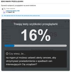 Interfejs przeprowadzania testu benchmarku