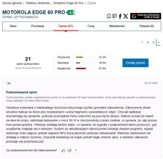 Przykładowe podsumowania opinii Przykładowe podsumowania opinii