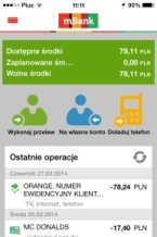 Aplikacja mobilna mBanku Aplikacja mobilna mBanku