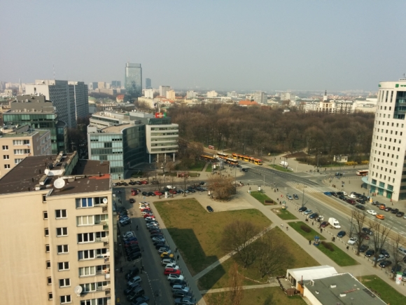 Warszawa z budynku PAST-y