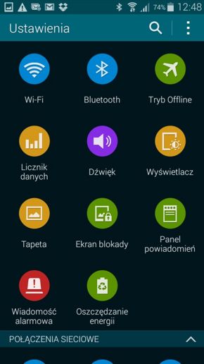 Widżet aparatu i menu Widżet aparatu i menu