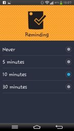 Interfejs aplikacji na smartfona