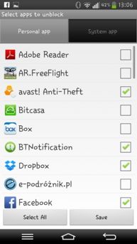 Interfejs aplikacji na smartfona