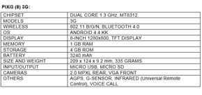 Specyfikacje nowych tabletów Alcatel OneTouch
