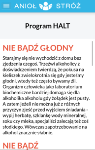 Trzymaj się 12 kroków, przestrzegaj programu HALT