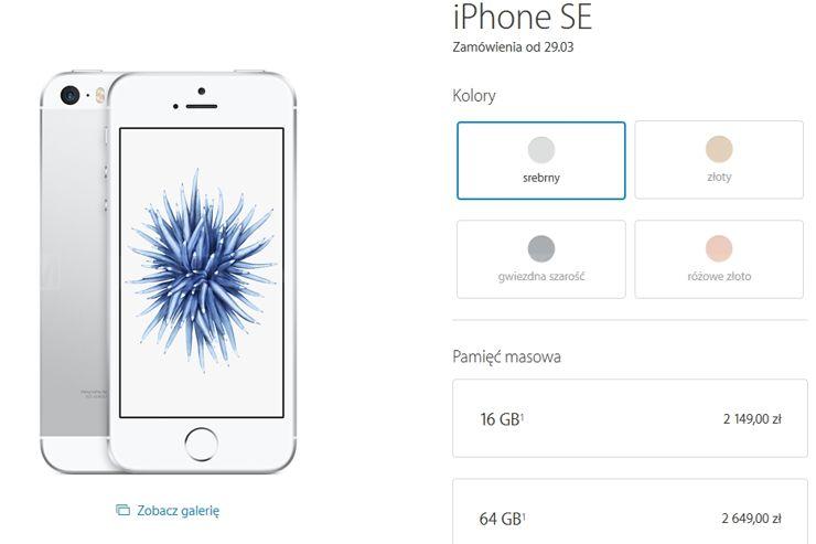 Polskie ceny iPhone SE