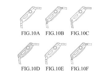 Porównanie Apple Watch i rysunków we wniosku patentowym Samsunga