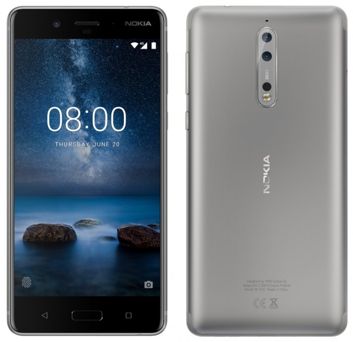 Nokia 8 w niebieskiej i srebrnej obudowie