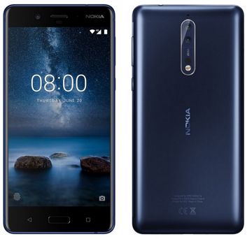 Nokia 8 w niebieskiej i srebrnej obudowie