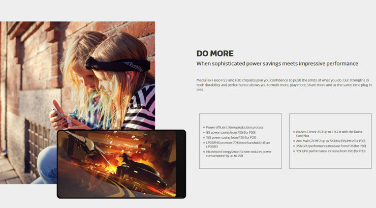 MediaTek Helio P23 i Helio P30 - oszczędność energii