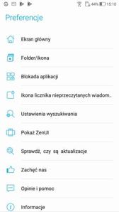 Interfejs Opakowanie Asus ZenFone 4 Interfejs Opakowanie Asus ZenFone 4