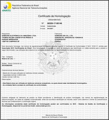 Dokumenty certyfikacyjne nowych akumulatorów